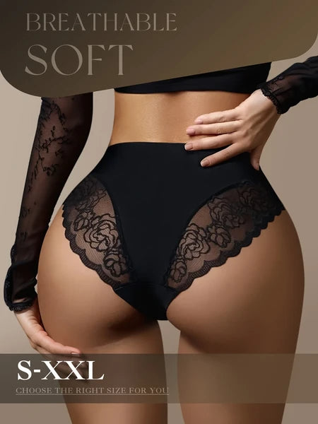 6 Packs Multi-Color Sexy Lace Triangle Panties Low Elastic Waist Fashion Women'S Hip Lifting Underwear Patchwork Lace