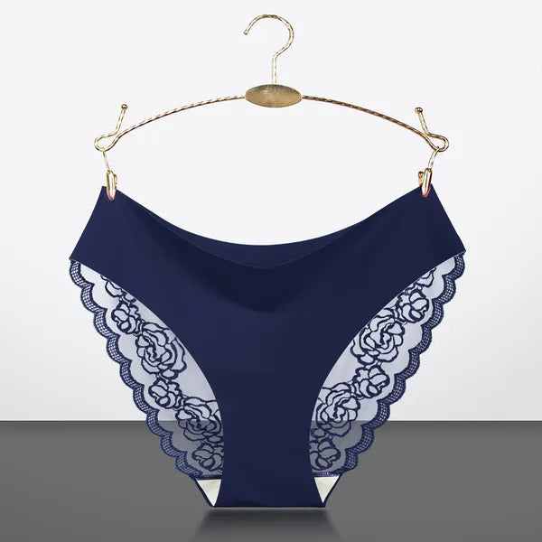 6 Packs Multi-Color Sexy Lace Triangle Panties Low Elastic Waist Fashion Women'S Hip Lifting Underwear Patchwork Lace